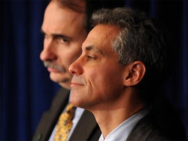 Rahm Emanuel and David Axelrod