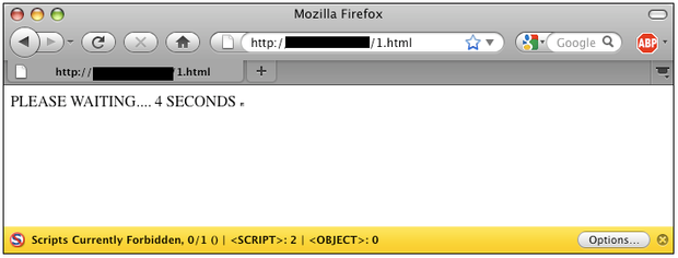 This is the message that appears when the e-mail link is clicked on. The page then redirects to Google.
