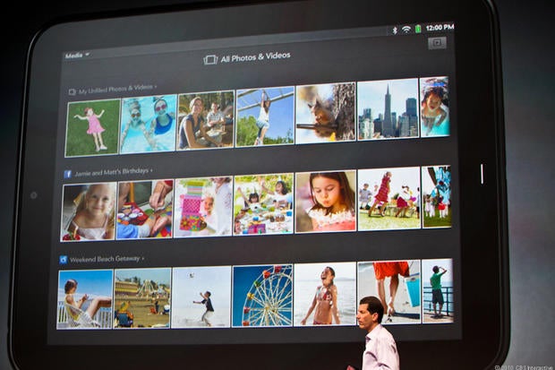 Photo browsing on the HP TouchPad.