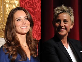 Kate Middleton and Ellen DeGeneres