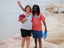 Munyaradzi Gwisai with his wife Shantha