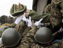 Japan quake burial