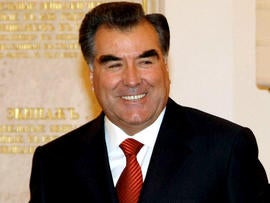 Tajikistan President Emomali Rahmon in 2009