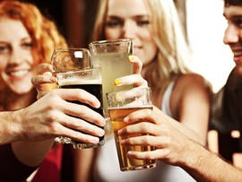 drinking, beers, celebrating, beer, partying, friends, cheers, toast, stock, 4x3