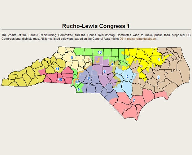 North Carolina congressionaL district map
