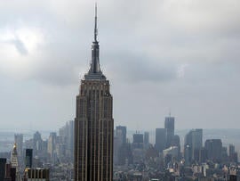 The New York City skyline from the Empire State Building