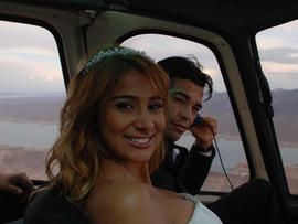 Arturo and Amanda Gatti following their wedding at the Grand Canyon in 2007.