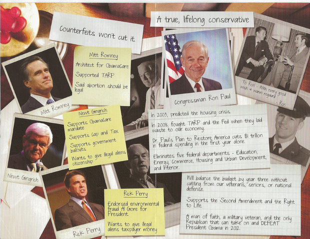 Ron Paul, mailer, Iowa