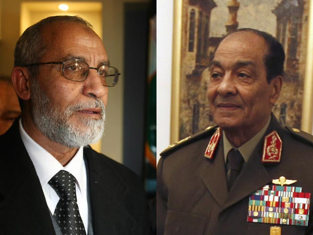 Mohammed Badei and Field Marshal Hussein Tantawi