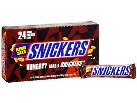 snickers, king-sized snickers, mars, candy bars