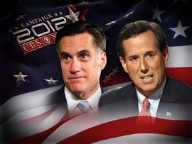 2012 - Elections Mitt Romney Rick Santorum