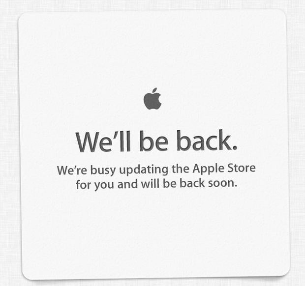 Apple's online store is down.