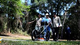 Researchers use ground-penetrating radar to detect potential burial sites at the Dozier School for Boys.