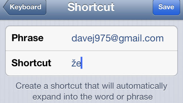 set up text shortcuts iphone