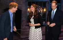 William, Kate and Harry tour Harry Potter studio