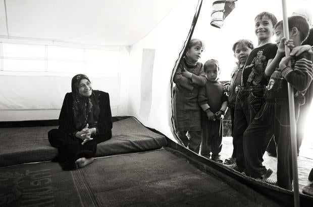 Sawsan, 40, lost her husband and one leg to the war