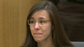 Jodi Arias reacts to hearing a guilty verdict in her trial