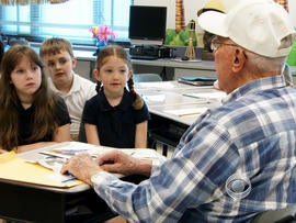 Whenever 87-year-old Charles Mowbray visits North Salisbury Elementary in Salisbury, Md., the World War II Navy sailor brings a boatload of stories.