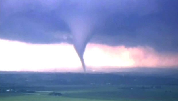 A tornado rips through the Oklahoma City area Monday afternoon