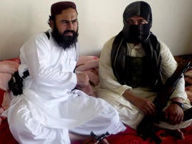 Taliban No. 2 commander Waliur Rehman talks to The Associated Press during an interview in Shawal area of South Waziristan along the Afghanistan border in Pakistan July 28, 2011.