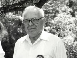 In May 22, 1990 image shows Michael Karkoc, photographed in Lauderdale, Minn. prior to a visit to Minnesota from Soviet President Mikhail Gorbachev in early June of 1990. Karkoc, a top commander whose Nazi SS-led unit is blamed for burning villages filled with women and children lied to American immigration officials to get into the United States and has been living in Minnesota since shortly after World War II, according to evidence uncovered by The Associated Press.