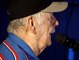 Ed Bray has taken up karaoke since he learned to read.
