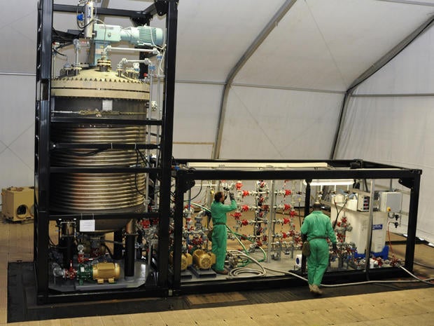 The hydrolysis unit of the U.S. military's Field Deployable Hydrolysis System