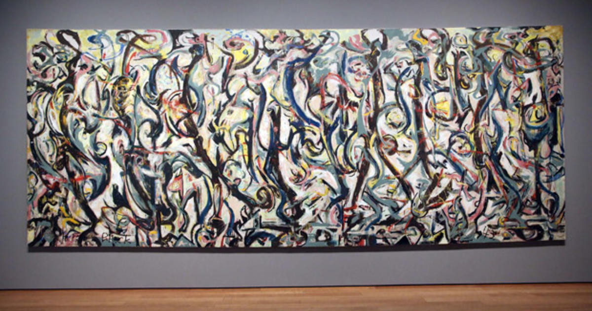 Jackson Pollock's painting, "Mural," emerges from