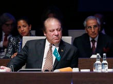 Pakistan's Prime Minister Mohammad Nawaz Sharif attends the opening session of a Nuclear Summit in The Hague