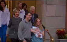 Watch: Baby Clinton leaves the hospital 