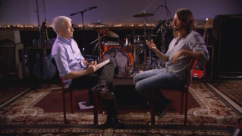 Dave Grohl and Anderson Cooper