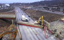 One dead in overpass collapse in Ohio