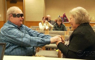 New glasses help blind man see his wife again 