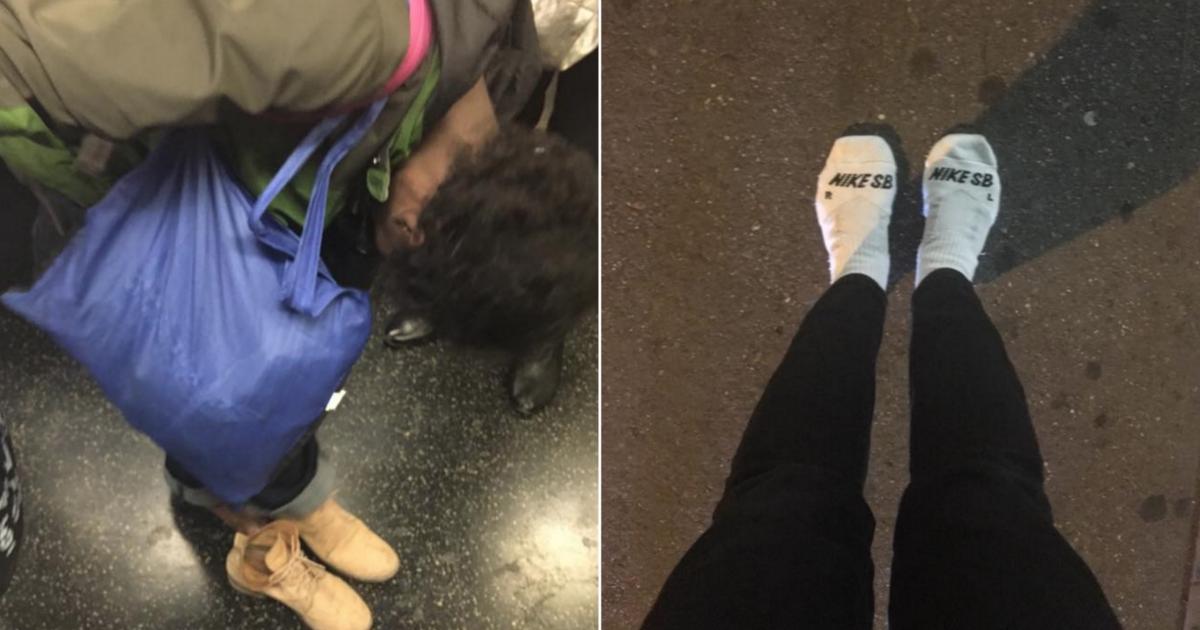 Woman Takes Off Shoes Gives Them To Barefoot Homeless