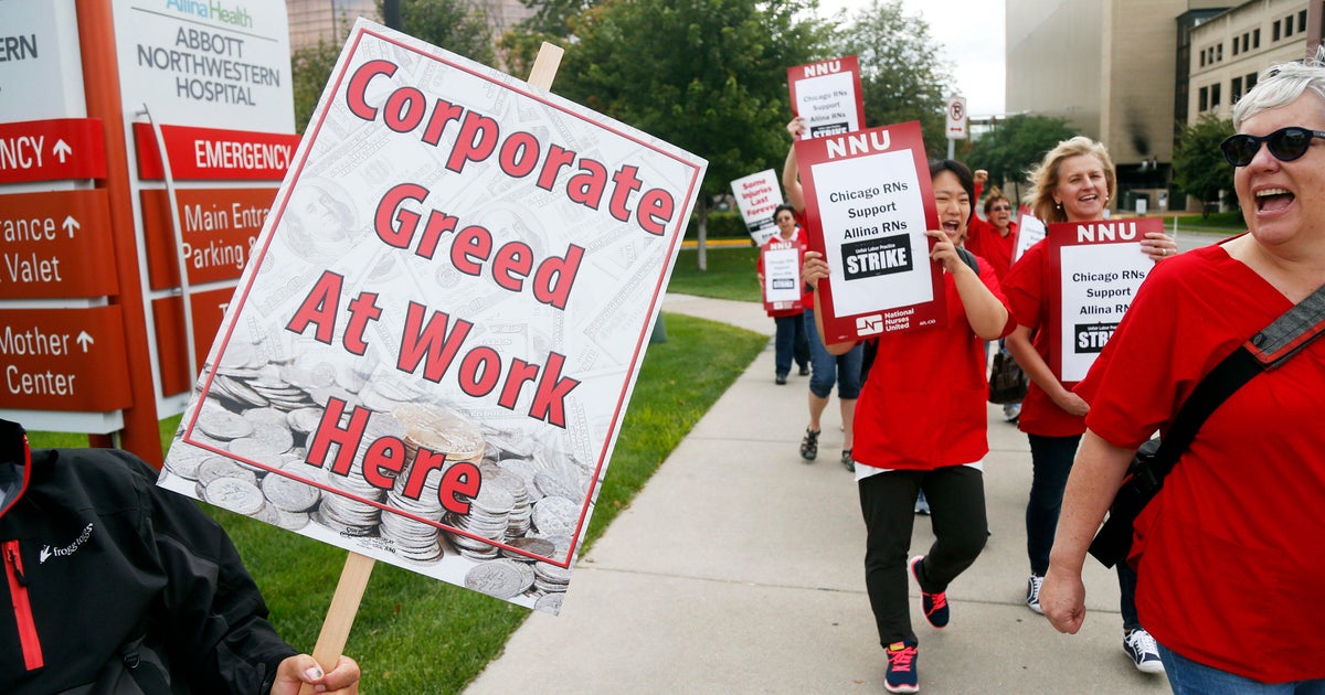 Nurses strike over insurance at 5 Minnesota hospitals - CBS News