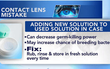 How to avoid infections from mishandling contact lenses