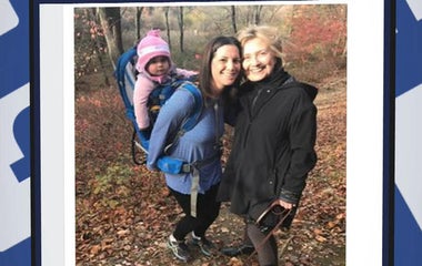 "Heartbroken" hiker runs into Clinton 