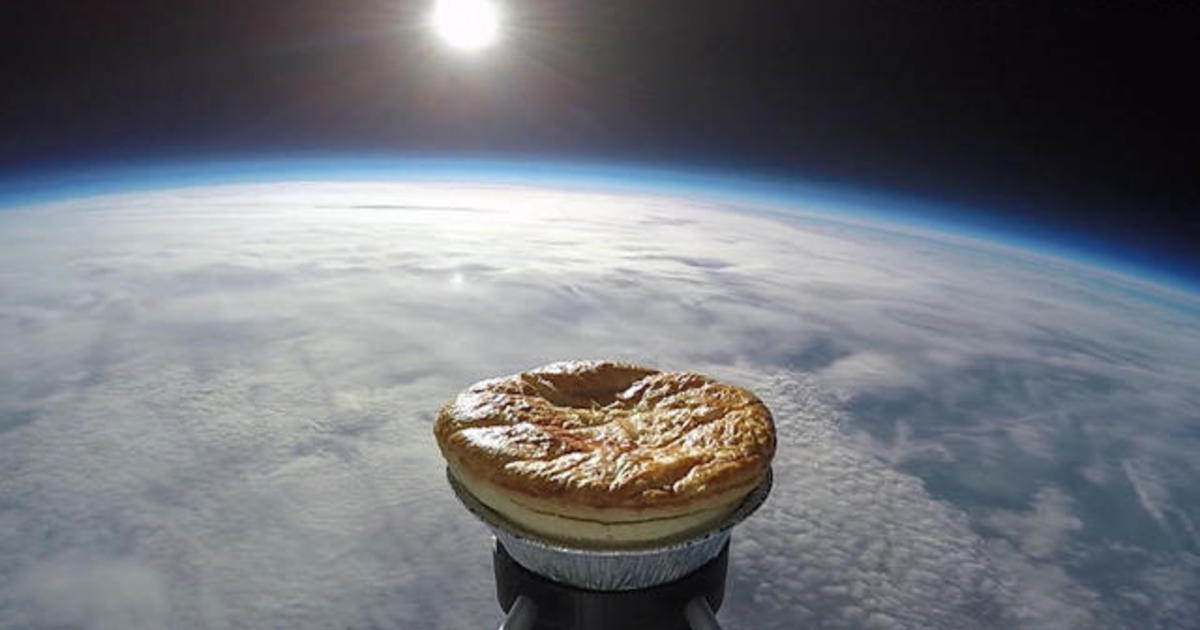 Pie launched into space