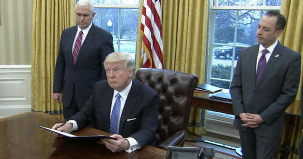 President Trump signs executive orders on trade, abortion, jobs