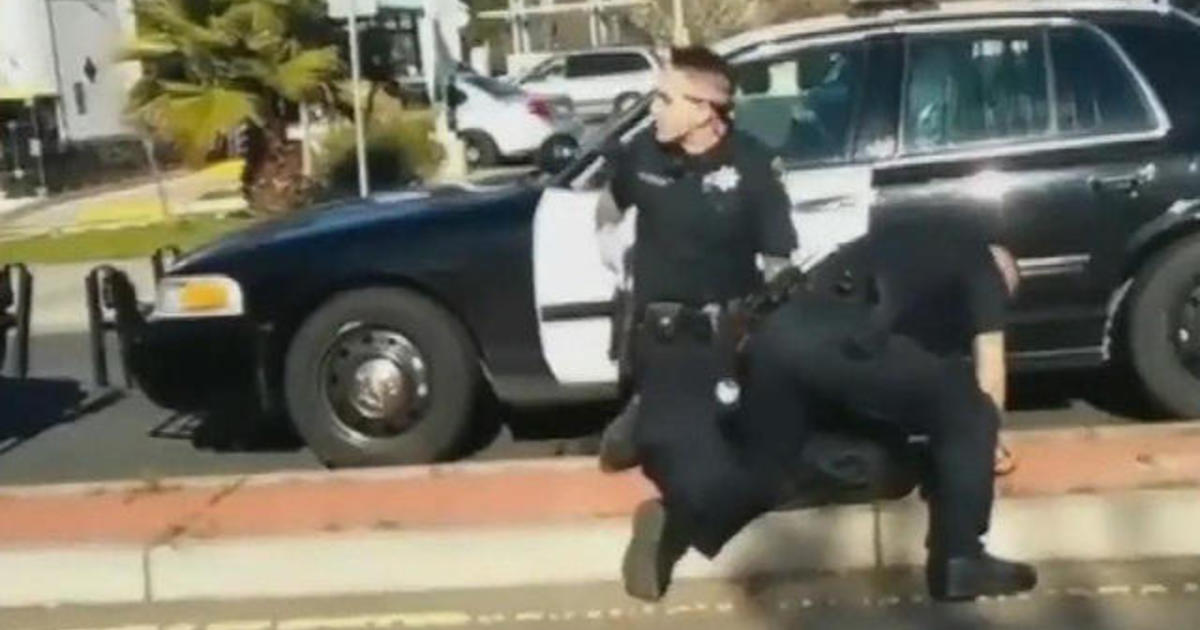 Police Officer Under Review After Violent Takedown In Calif Cbs News