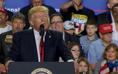 Trump rails against MS-13 and promises more immigration control