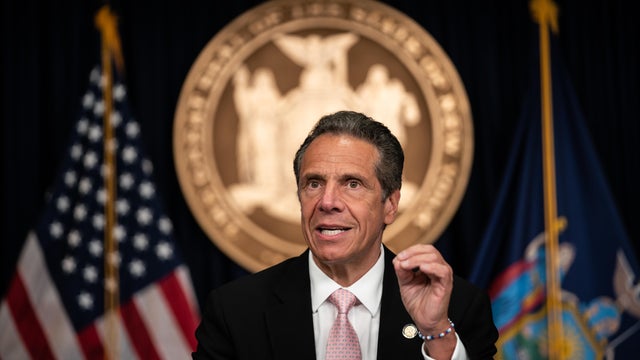 New York Governor Andrew Cuomo Holds Briefing In Manhattan