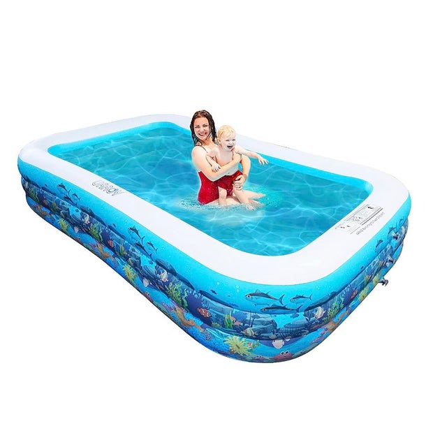 Urroy Full-Size Inflatable Swimming Pool 