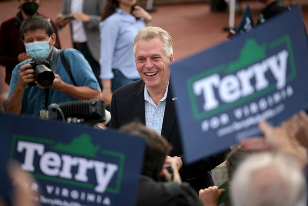 Candidate Terry McAuliffe Votes In Virginia's Election For Governor 