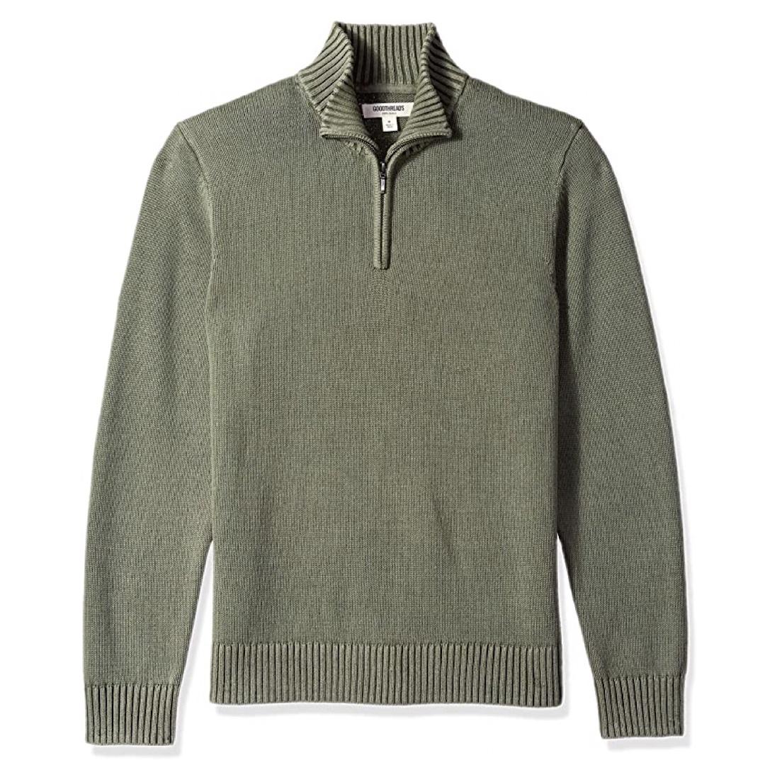 Goodthreads Soft Cotton Quarter Zip Sweater 