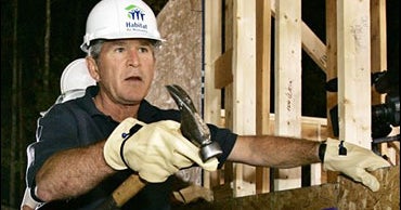 Bush Hammers Rebuilding Message CBS News