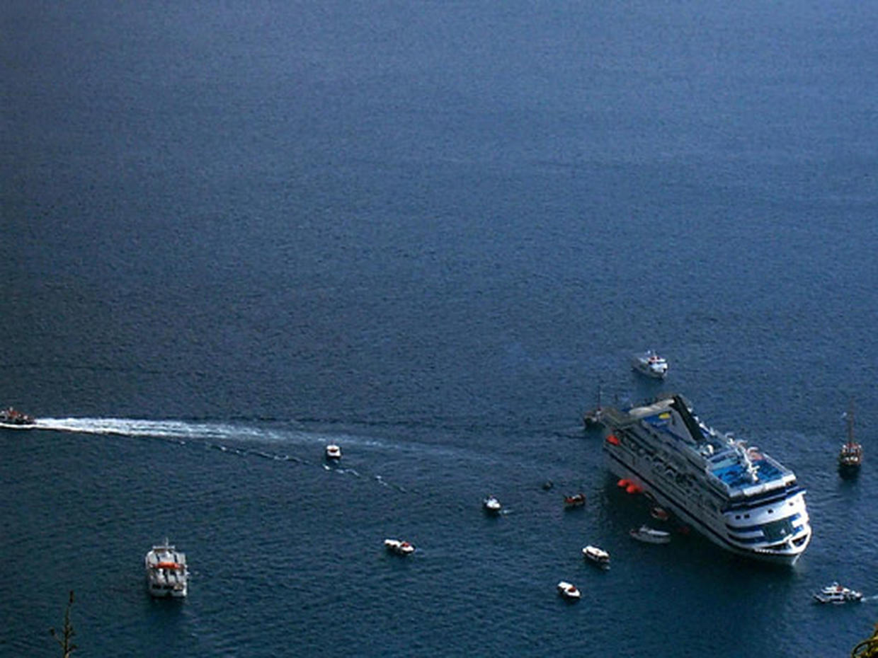 Greek Cruise Ship Sinks Photo 2 CBS News