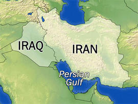 Map of Iran, Iraq