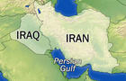 Map of Iran, Iraq 