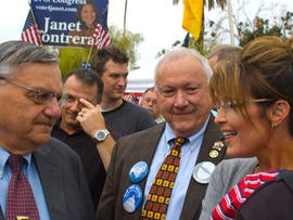Sarah Palin Gets Pink Underwear from Ariz. Sheriff Joe "Let Them Wear Pink" Arpaio